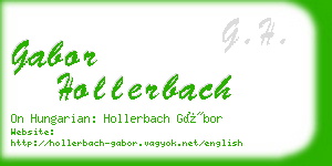 gabor hollerbach business card